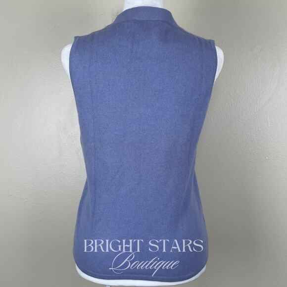 Rare Vintage Sleeveless Cashmere Sweater Vest ALT ASO Lorelai Gilmore Girls Tie - Picture 7 of 10